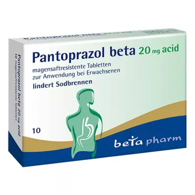 Pantoprazol beta 20 mg syra gastroresistenta tabletter, 10 st Pantoprazol beta 20 mg syra gastroresistenta tabletter, 10 st