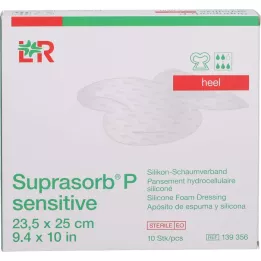 SUPRASORB P känslig PU-Schaumv.häl bor.23,5x25, 10 st