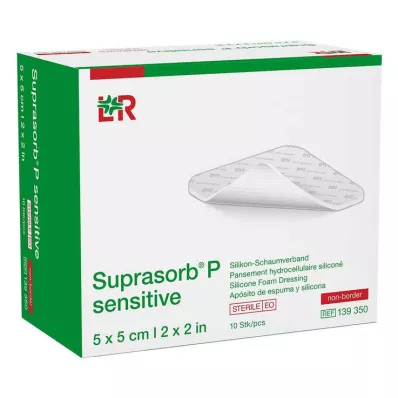 Suprasorb P känsligt PU-skum icke-bor 5x5cm, 10 st Suprasorb P känsligt PU-skum icke-bor 5x5cm, 10 st
