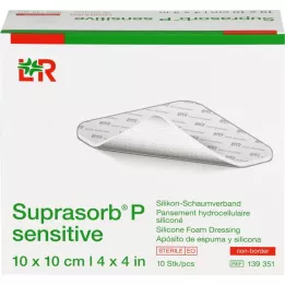 SUPRASORB P känslig PU-Skum v.non-bor.10x10cm, 10 st