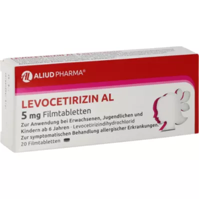 LEVOCETIRIZIN AL 5 mg filmdragerade tabletter, 20 st