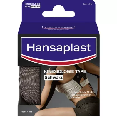 HANSAPLAST Sport Kinesiology Tape 5 cmx5 m svart, 1 st