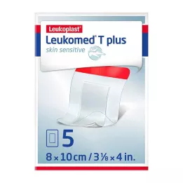 LEUKOMED T plus hudkänslig steril 8x10 cm, 5 st
