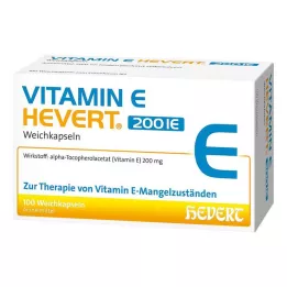 VITAMIN E HEVERT 200 I.E. mjuka kapslar, 100 st