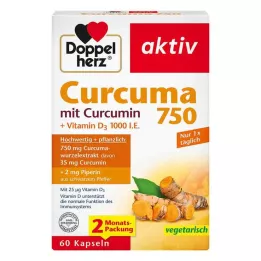 DOPPELHERZ Curcuma 750 Kapslar, 60 Kapslar