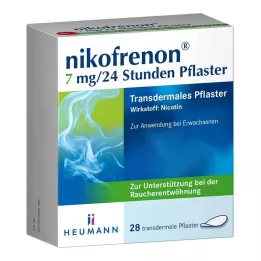 NIKOFRENON 7 mg/24 timmars depotplåster, 28 st
