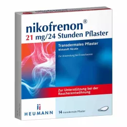 NIKOFRENON 21 mg/24 timmars depotplåster, 14 st