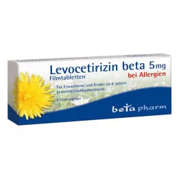 LEVOCETIRIZIN beta 5 mg filmdragerade tabletter, 6 st