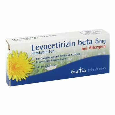 Levocetirizin beta 5 mg filmdragerade tabletter, 20 st Levocetirizin beta 5 mg filmdragerade tabletter, 20 st