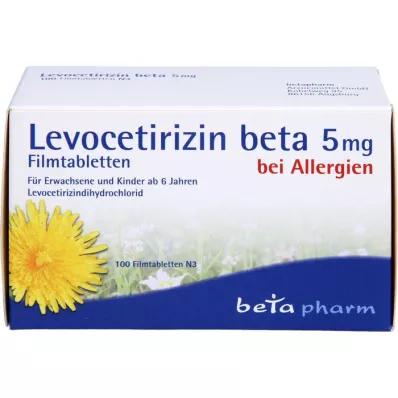 LEVOCETIRIZIN beta 5 mg filmdragerade tabletter, 100 st