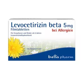 LEVOCETIRIZIN beta 5 mg filmdragerade tabletter, 100 st