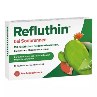 REFLUTHIN mot halsbränna Tuggtabletter frukt, 16 st