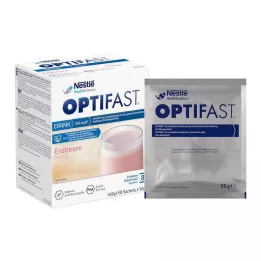 Optifast hemdryck jordgubbspulver, 8X55 g