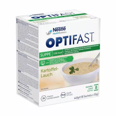 OPTIFAST Soppa Potatis Purjolök Pulver, 8X55 g