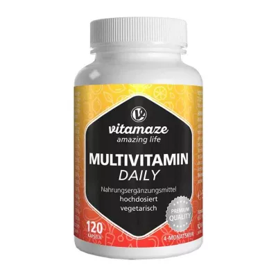 MULTIVITAMIN DAILY utan jod vegetariska kapslar, 120 st