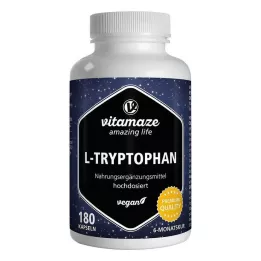 L-TRYPTOPHAN 500 mg högdoserade veganska kapslar, 180 st