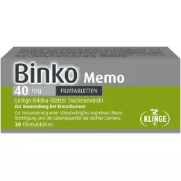 BINKO Memo 40 mg filmdragerade tabletter, 30 st