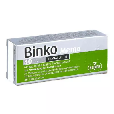 Binko Memo 40 mg filmdragerade tabletter (30 stycken) Binko Memo 40 mg filmdragerade tabletter (30 stycken)