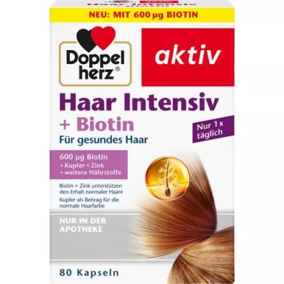 DOPPELHERZ Kapslar Hair Intensive+Biotin, 80 kapslar