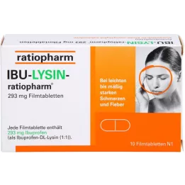 IBU-LYSIN-ratiopharm 293 mg filmdragerade tabletter, 10 st
