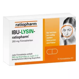 IBU-LYSIN-ratiopharm 293 mg filmdragerade tabletter, 10 st