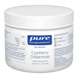 PURE ENCAPSULATIONS Tranbär D-mannos pulver, 37 g