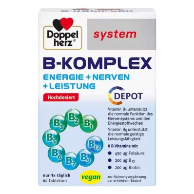 DOPPELHERZ B-komplex systemtabletter, 60 st