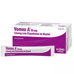 VOMEX A 50 mg oral lösning i dospåse, 12 st