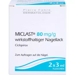 MICLAST 80 mg/g aktiv beståndsdel nagellack, 2X3 ml