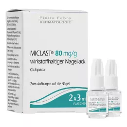 Miclast 80 mg/g aktivt nagellack, 2X3 ml