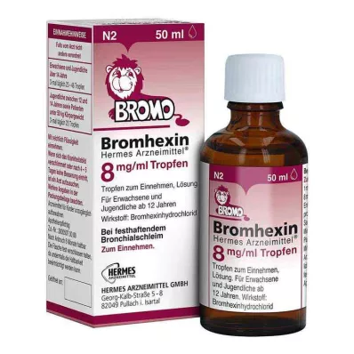 Bromhexin HERMES Medicines® 8 mg/ml droppar, 50 ml