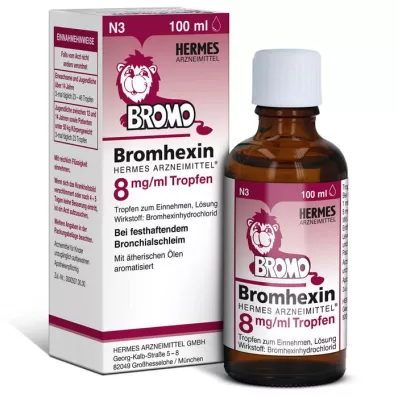 BROMHEXIN Hermes Arzneimittel 8 mg/ml droppar, 100 ml