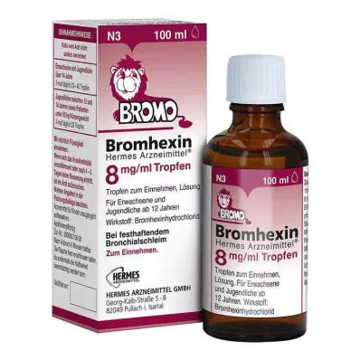 Bromhexin HERMES Medicines® 8 mg/ml droppar, 100 ml Bromhexin HERMES Medicines® 8 mg/ml droppar, 100 ml