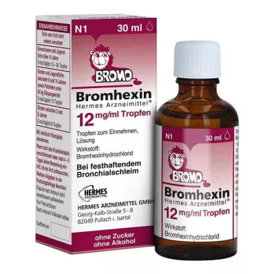 Bromhexin HERMES Medicines® 12 mg/ml droppar, 30 ml
