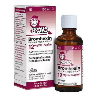 Bromhexin HERMES Medicines® 12 mg/ml droppar, 100 ml Bromhexin HERMES Medicines® 12 mg/ml droppar, 100 ml