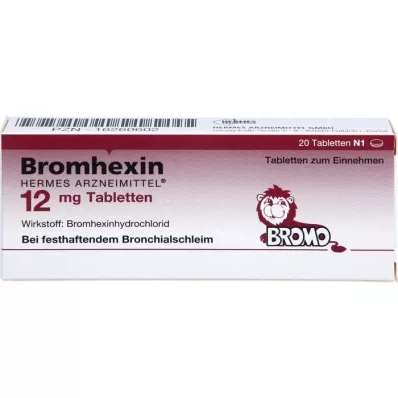 BROMHEXIN Hermes Arzneimittel 12 mg tabletter, 20 st