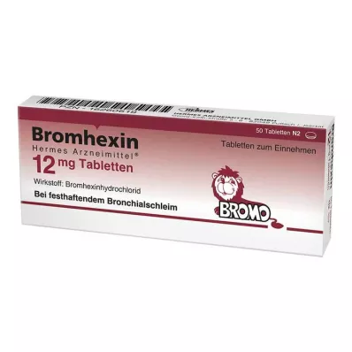 Bromhexin HERMES Medicines® 12 mg tabletter, 50 st Bromhexin HERMES Medicines® 12 mg tabletter, 50 st
