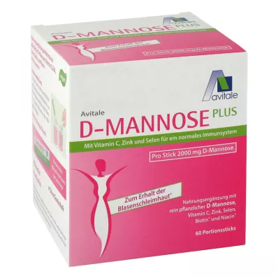 D-MANNOSE PLUS 2000 mg Sticks med vitaminer och mineraler, 60X2,47 g D-MANNOSE PLUS 2000 mg Sticks med vitaminer och mineraler, 60X2,47 g