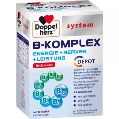 DOPPELHERZ B-komplex systemtabletter, 120 st