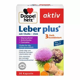 DOPPELHERZ Lever plus med kolin+zink kapslar, 30 st