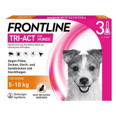 FRONTLINE Tri-Act lösning för dropp på hundar 5-10 kg, 3 st