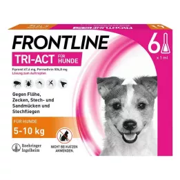FRONTLINE Tri-Act Drop-on-lösning för hundar 5-10 kg, 6 st
