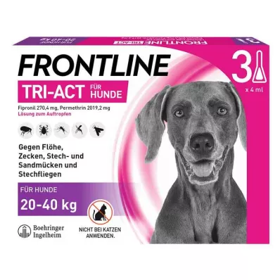 FRONTLINE Tri-Act Lsg.z.Drop-on för hundar 20-40 kg, 3 st FRONTLINE Tri-Act Lsg.z.Drop-on för hundar 20-40 kg, 3 st