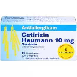 CETIRIZIN Heumann 10 mg filmdragerade tabletter, 10 st