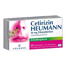 CETIRIZIN Heumann 10 mg filmdragerade tabletter, 10 st
