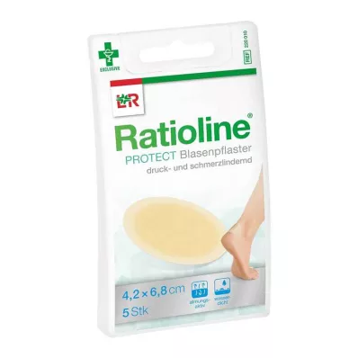 RATIOLINE skydda blister plåster 4,2x6,8 cm, 5 st