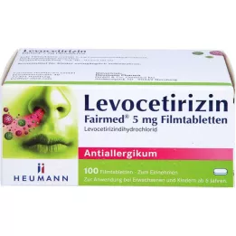 LEVOCETIRIZIN Fairmed 5 mg filmdragerade tabletter, 100 st