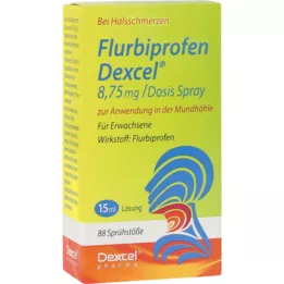 FLURBIPROFEN Dexcel 8,75 mg/dos.spray munhåla, 15 ml
