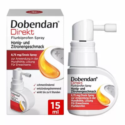 Dobendan® Direct Flurbiprofen Spray Honung & Citronsmak, 15 ml Dobendan® Direct Flurbiprofen Spray Honung & Citronsmak, 15 ml