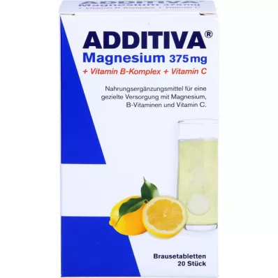 ADDITIVA Magnesium 375 mg+Vitamin B Komplex+Vit.C, 20X6 g